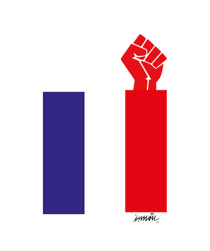 Cartoon: French legislative elections (medium) by ismail dogan tagged france,election,2022