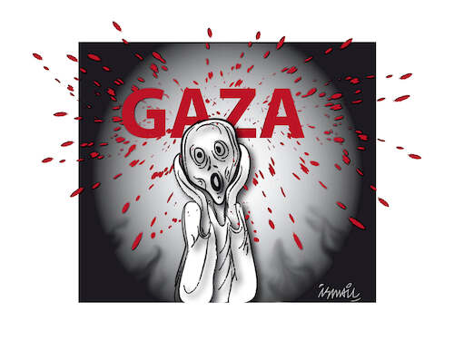 Cartoon: HELP GAZA (medium) by ismail dogan tagged gaza