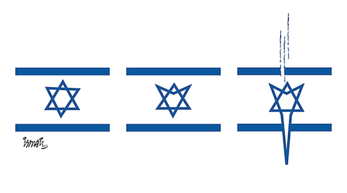 Cartoon: israel flag (medium) by ismail dogan tagged israel
