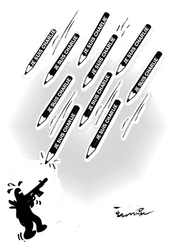 Cartoon: je suis Charlie (medium) by ismail dogan tagged je,suis,charlie