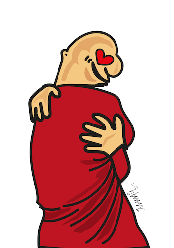 Cartoon: Love me (medium) by ismail dogan tagged st,valentines,day
