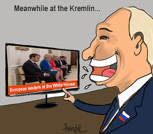 Cartoon: Negotiation (medium) by ismail dogan tagged trump