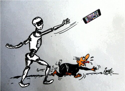 Cartoon: Robotization (medium) by ismail dogan tagged robotization