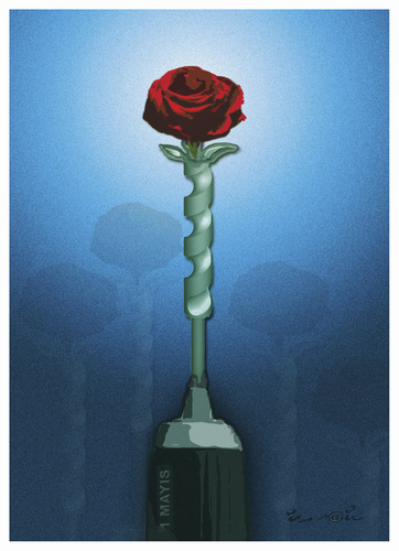 Cartoon: ROSE (medium) by ismail dogan tagged may1