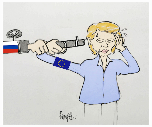 Cartoon: Russian GAS (medium) by ismail dogan tagged ursula,von,der,leyen