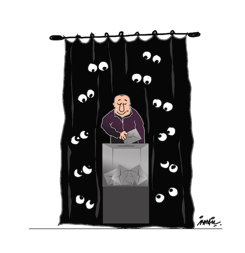 Cartoon: Secret vote (medium) by ismail dogan tagged urn