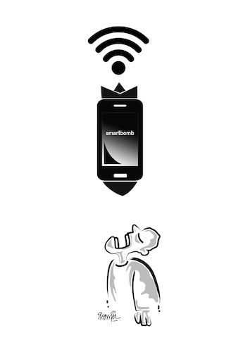 Cartoon: Smartbomb (medium) by ismail dogan tagged smartphone