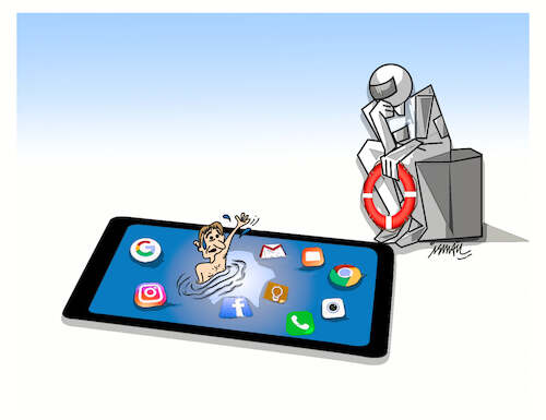 Cartoon: Social media (medium) by ismail dogan tagged social,media