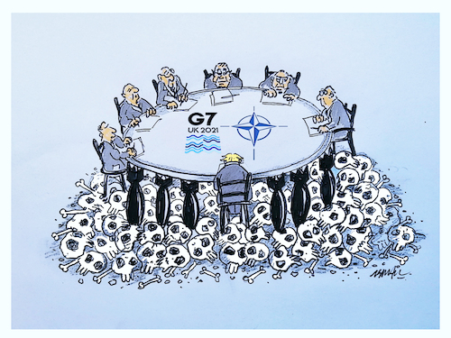 Cartoon: summit G7-NATO (medium) by ismail dogan tagged summit,g7,nato