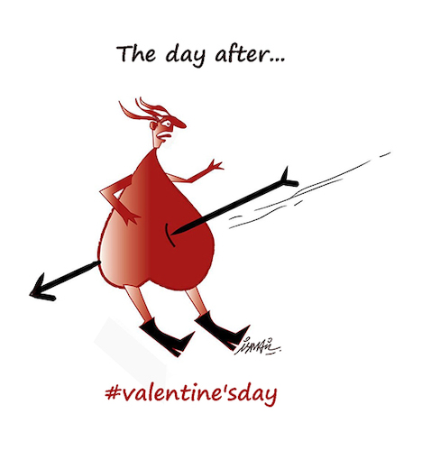 Cartoon: The Day after (medium) by ismail dogan tagged valentines,day