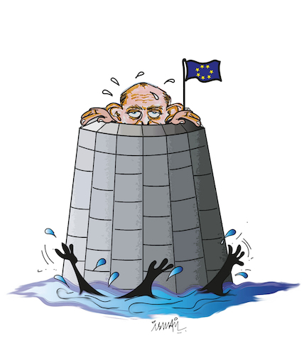 Cartoon: The Wall (medium) by ismail dogan tagged zemmour
