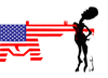 Cartoon: Black man in USA (small) by ismail dogan tagged usa