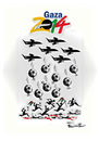 Cartoon: Gaza 2014 (small) by ismail dogan tagged gaza