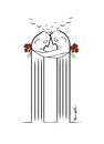 Cartoon: In Memory of the Septembre 11 (small) by ismail dogan tagged september 11