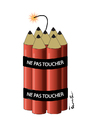 Cartoon: ne pas toucher (small) by ismail dogan tagged je suis charlie