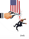 Cartoon: the fall (small) by ismail dogan tagged us,election,2020