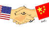 Cartoon: US CHINA RELATIONS (small) by ismail dogan tagged usa,china
