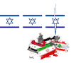 Cartoon: Warlike state (small) by ismail dogan tagged israel