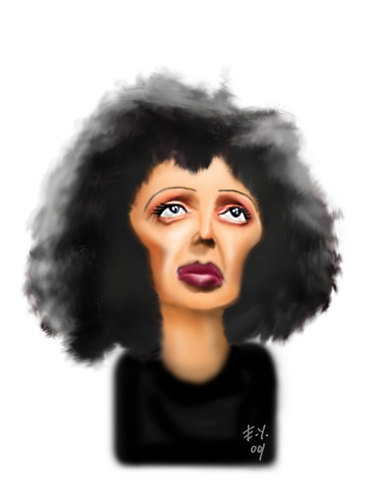 Cartoon: edith piaf (medium) by emre yilmaz tagged edith,piaf,great,singer