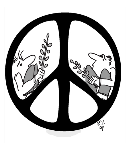 Cartoon: peace (medium) by emre yilmaz tagged baris,peace