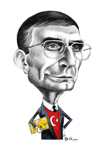 Cartoon: Nobel (medium) by Halil I YILDIRIM tagged aziz,sancar