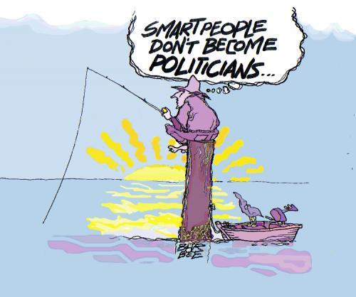 Cartoon: BOTTOM LINE (medium) by barbeefish tagged woe,is,we