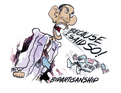 Cartoon: BULLY PULPIT (medium) by barbeefish tagged obama