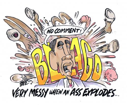 Cartoon: GOV BLAGO (medium) by barbeefish tagged obama