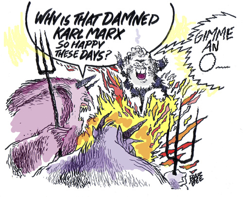 Cartoon: happy in hell (medium) by barbeefish tagged marx