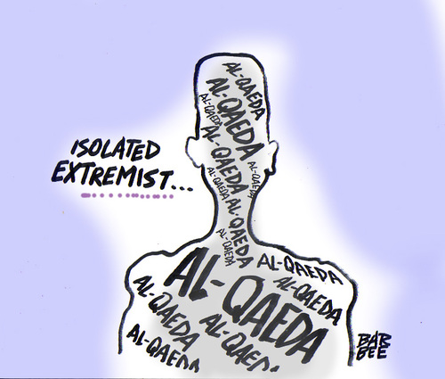 Cartoon: member of the gang (medium) by barbeefish tagged alqaeda