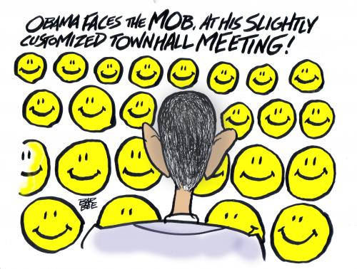 Cartoon: OBAMA faces happy faces (medium) by barbeefish tagged scam,faces