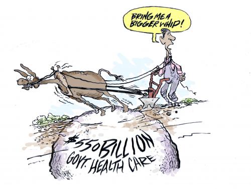 Cartoon: PLOWING AHEAD (medium) by barbeefish tagged obama