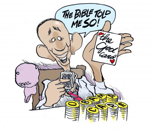 Cartoon: religon and state (medium) by barbeefish tagged obama