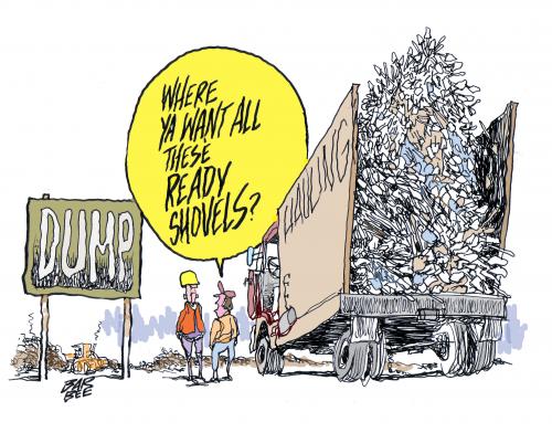 Cartoon: shovel ready jobs (medium) by barbeefish tagged obama