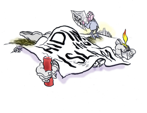 Cartoon: terrorists (medium) by barbeefish tagged view