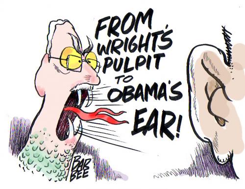 Cartoon: the rev wright (medium) by barbeefish tagged hate,