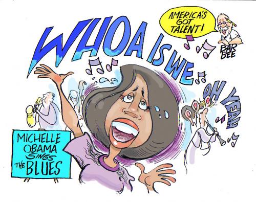 Cartoon: whoa is we (medium) by barbeefish tagged obama,