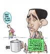 Cartoon: CHANGE (small) by barbeefish tagged obama