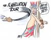 Cartoon: flogging while abroad (small) by barbeefish tagged the,tour