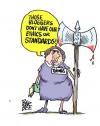 Cartoon: political (small) by barbeefish tagged helen,thomas,