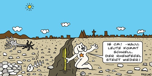 Cartoon: Niedrigwasser (medium) by zguk tagged klimawandel,rhein,ökologie,wetter