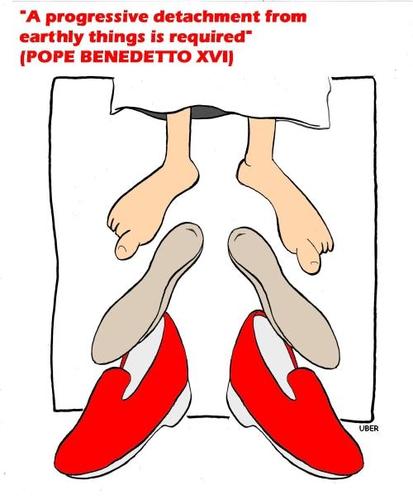 Cartoon: PREACH GOOD (medium) by uber tagged papa,pope,benedetto,xvi,catholic,church