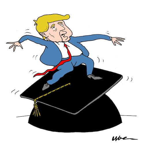 Cartoon: SQUILIBRATO (medium) by uber tagged trump,harward,freedom,trump,harward,freedom