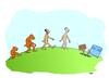 Cartoon: EVOLUTIONE UMANA (small) by uber tagged darwin evolution technology progresso neweconomy