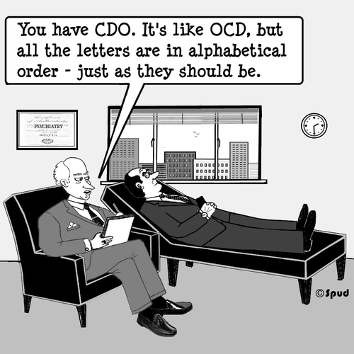 Cartoon: OCD Get it right (medium) by cartoonsbyspud tagged cartoon,spud,hr,recruitment,office,life,outsourced,marketing,it,finance,business,paul,taylor