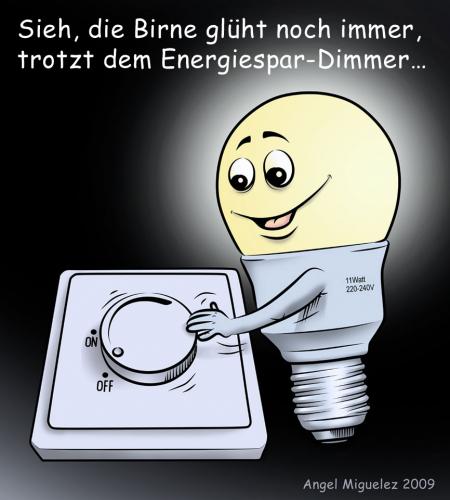 Cartoon: Die Glühbirne (medium) by Miguelez tagged glühbirne,reim