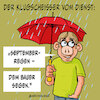 Cartoon: Klugscheisser vom Dienst (small) by Miguelez tagged klugscheisser,herbst,schwein,reim,regen,spaetsommer