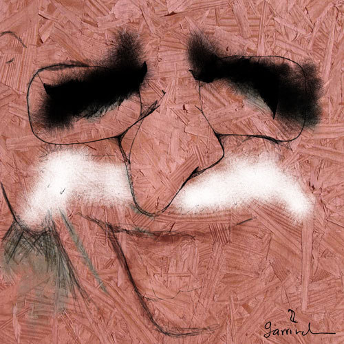 Cartoon: Gabriel Garcia Marquez (medium) by Garrincha tagged literature