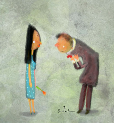 Cartoon: Romance (medium) by Garrincha tagged ilo