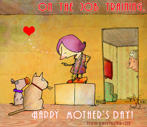 Cartoon: Tough job (medium) by Garrincha tagged mothers